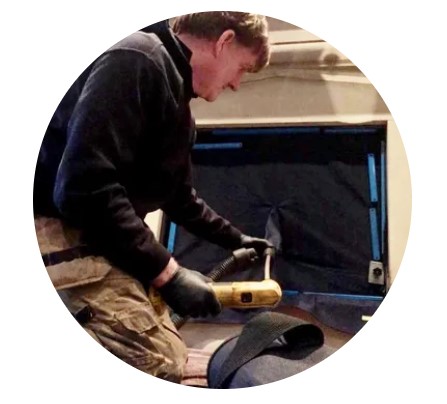 Chimney Sweep Cleaning Chimney Flue for a Real Fire at home in Rossendale